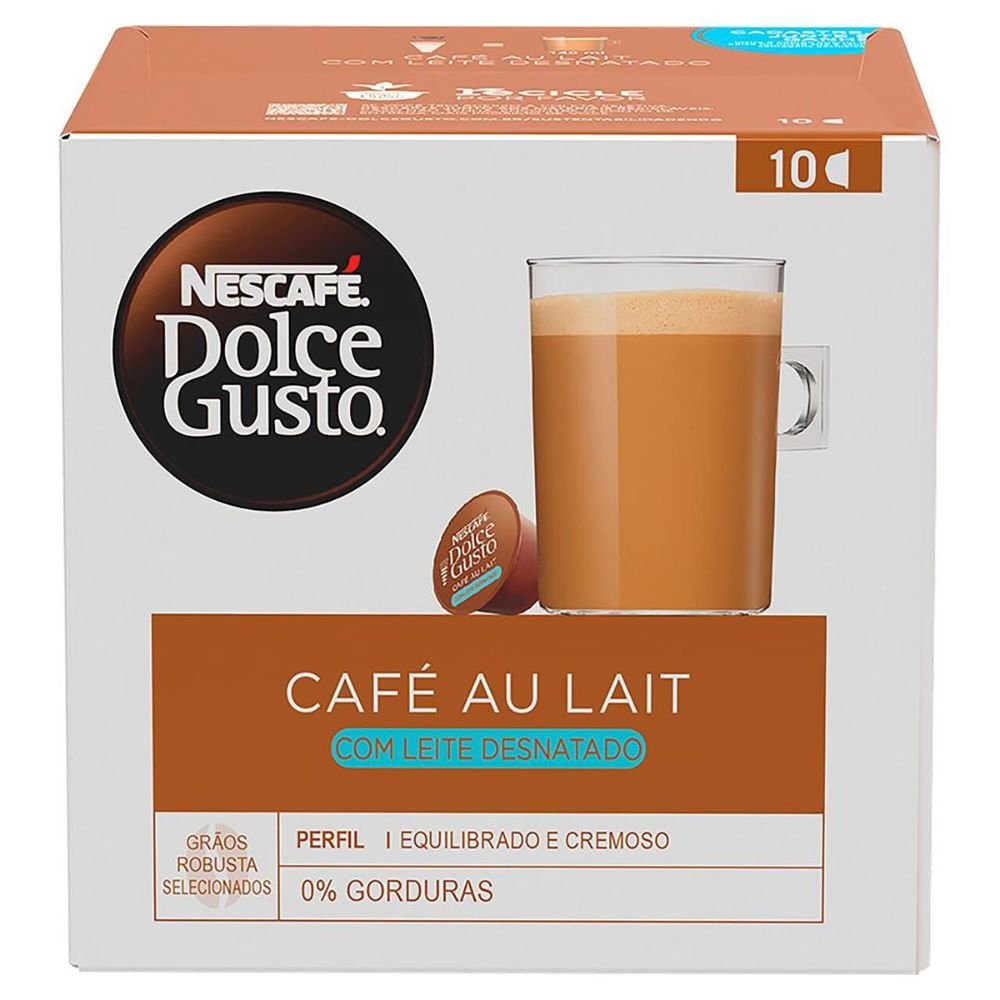 Cápsula Café au Lait Desnatado Dolce Gusto 10un