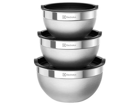 Conjunto de Bowls e Medidores de Inox 3 Peças Electrolux Multiuso 41049099 - Conjunto de Utensílios